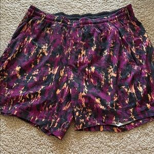 Lululemon Athletica Black and Purple Athletic Shorts